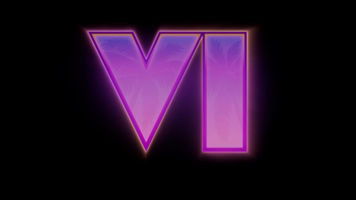 The neon purple GTA VI logo from Trailer 2's end card